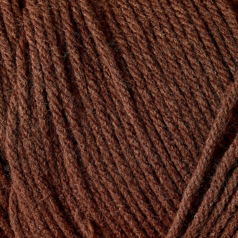 Mainstays Medium Acrylic Yarn, Warm Chocolate, 7 oz, 397 Yards