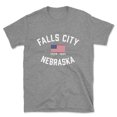 thumbnail image 1 of Falls City Nebraska Patriot Men's Cotton T-Shirt, 1 of 1