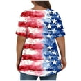 thumbnail image 4 of VerPetridure 4th of July Shirts for Women Funny Short Sleeve Crew Neck Blouse Patriotic American Flag T Shirt, 4 of 5
