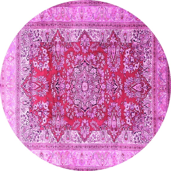 Ahgly Company Indoor Round Persian Pink Traditional Area Rugs, 6' Round
