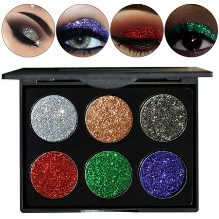 - Sweetsmile Glitter Shimmer Eyeshadow Palette Pigment Powder Eye Shadow Makeup For Women Girl 6 color