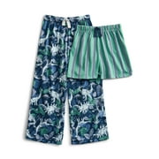 Wonder Nation Boys Sleep Pants and Shorts Set, 2-Pack, Sizes 4-18