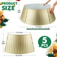 thumbnail image 5 of Ayieyill 28" Christmas Tree Collar,  Christmas Tree Collar Basket Skirt for Large Christmas Tree, Tree Skirt Accessory | Gold | Metal, 5 of 8