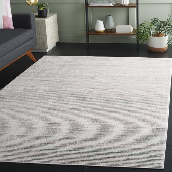 Safavieh Orchard Genesis Solid Color Polyester Area Rug, Ivory/Green, 5'3" x 7'6"