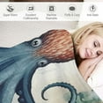 thumbnail image 3 of ONETECH  Octopus Sherpa Blanket Ocean Animal Comfort Warmth Print Throw Blanket for Couch Bed Chair Office Sofa, 3 of 6
