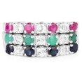 thumbnail image 3 of 1.56 Carat Genuine Multi Stones .925 Sterling Silver Ring QJ Model, 3 of 3