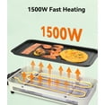 thumbnail image 2 of Casualife Electric Griddle, 2 in 1 Indoor Smokeless Grill with Removable Non Stick Plate, 1500W, 5 Temp Settings, 2 of 7