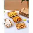 thumbnail image 4 of Xiao Hua 50 bandejas desechables de papel kraft para aperitivos o postres (12,5 x 10 x 2,5 cm), 4 of 5