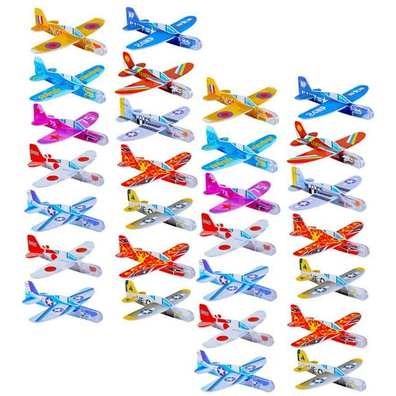 Worgeous Foam Airplane Toy for Kids Lightweight and Fun Flying Model Assorted Color 36 pcs