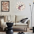 thumbnail image 6 of Roses Flowers Wall Clock Silent Non-Ticking Battery Operated Retro Round Clock for Home Kitchen Office Decor, 6 of 8
