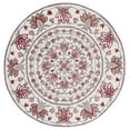 thumbnail image 2 of SAFAVIEH Bellagio Vanessa Floral Wool Area Rug, Ivory/Red, 5' x 5' Round, 2 of 11