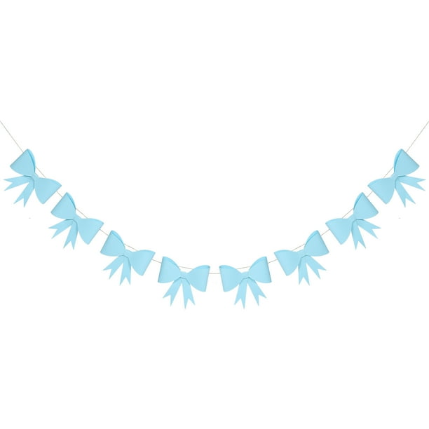 Decoraciones para fiesta de cumpleaños, pancarta colgante con temática de lazo, linda guirnalda para fiesta, pancarta colgante con lazo para decoraciones de cumpleaños, pancarta colgante para mujere