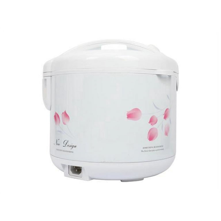 Tayama RC-8 Rice Cooker with Steam Tray 8 Cup - White