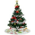 thumbnail image 4 of GZHJMY Cute Merry Christmas Scene Christmas Tree Skirt 36" for Indoor Outdoor Holiday Party Office Store Cupboard Decoration, 4 of 5