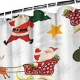 thumbnail image 3 of White Christmas Santa Pattern Shower Curtain 72"x84" ,Bathroom Decorative Shower Curtains Set with 12 Hooks,Modern Waterproof Washable Shower Curtain, 3 of 6