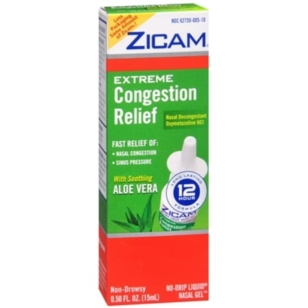 Zicam Extreme Congestion Relief Liquid Nasal Gel 0.50 oz (Pack of