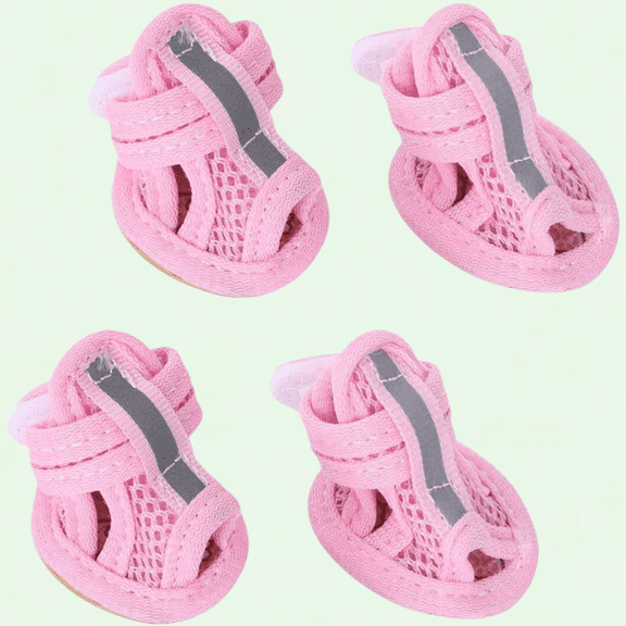 Breathable Puppy Shoes - 4 Pcs Summer Dog Booties, Paw Protector for Small Dogs