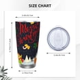 thumbnail image 4 of Fotbe Merry Christmas Elk Pattern 20 oz Tumbler Stainless Steel Vacuum Insulated Coffee Ice Cup Double Wall Travel Flask Leak-proof Coffee Cup-Straw Two-piece Set, 4 of 8