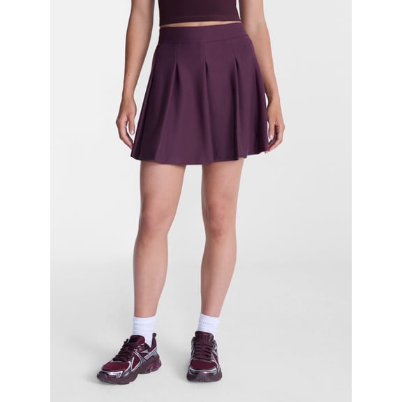 Avia Women's Pique Knit Pleated Bubble Hem Skort, Sizes XS-XXXL