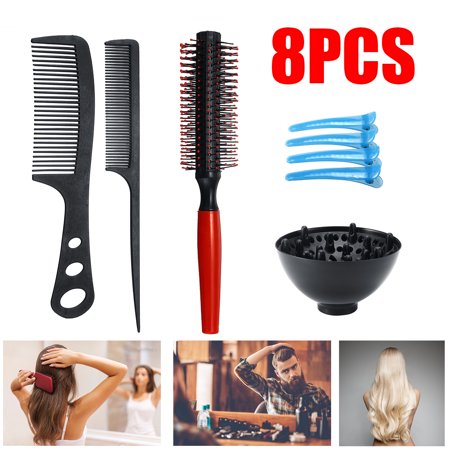 8pcs Hairdressing Professional Tool Salon Barbers Hair Styling
