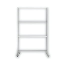 Protector Series Mobile Glass Panel Divider, 49 x 22 x 81, Clear/Aluminum Protector Series Mobile Glass Panel Divider, 49 x 22 x 81, Clear/Aluminum