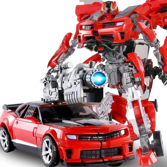 Skpitin Alloy Deformed Car Robot Toy, 8.6-inch Collectible Action Figures, Deformation Portable Robot Toy Model, Manual Transformed into Toy（C）