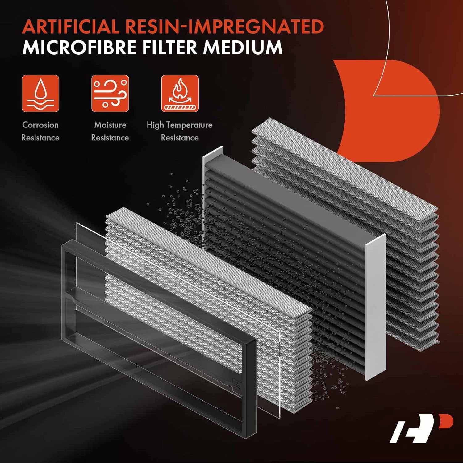 A-Premium 2-PC Engine Air Filter Compatible with Infiniti M35 2009-2010, M37 2011-2013, Q70 2014-2019, Q70L 2015-2019, 3.5L 3.7L, Replace# 16546EJ70A