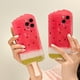 thumbnail image 3 of Estuche 3D de sandía para iPhone 13 con soporte para teléfono Estuche protector de parachoques suave lindo Kawaii para mujeres niñas - Sandía TUNC Sencillez, 3 of 5