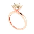 thumbnail image 2 of 2 ctw Solitaire Anniversary Ring for Women | Round Cut Natural Morganite | Hyperallergenic Solid 18K Rose Gold, 2 of 5