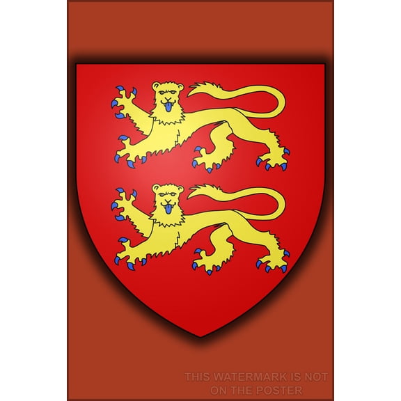 24"x36" Gallery Poster, norman normandy coat of arms