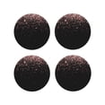 thumbnail image 2 of Kll Round Shape Drink Coasters Set Of 4,Pu Leather Absorbent Coasters Set Decorative Coffee Cup Coasters Housewarming Gift For Home Decor-Rose Gold Glitter1, 2 of 9