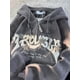 thumbnail image 1 of Sudadera con capucha con bordado de letras para mujer, chaqueta de manga larga con cremallera Vintage, abrigo de gran tamaño, Sudadera con capucha informal Harajuku, Otoño e Invierno, 1 of 3