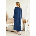 thumbnail image 4 of Avidlove Women Long Nightgown V Nek Nightshirt Sleepwear Full Length Sleepshirt with Pockets Long Sleeve Sleep Dress, 4 of 6