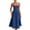 Blue, variant on Womens Corset Dress Elegant Spaghetti Strap Bustier Midi Dress Low Cut Flowy Pleated Hem Formal Dresses Wine S