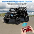 thumbnail image 5 of Lumiparty Kids 12V Kids Ride On Car for Kids, Electric Truck Ride On Toys for Ages 3-8 Years, with 5MPH Max Speed, Remote Control, Accelerator Pedal, Treaded Tires, Music and Story, Black, 5 of 7