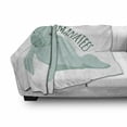 thumbnail image 3 of Manatee Soft Flannel Fleece Throw Blanket, Pastel Toned Arrangement with I Love Manatees Words Animal, Cozy Plush for Indoor and Outdoor Use, 70" x 90", Mint Green Jade Green, by Ambesonne, 3 of 6