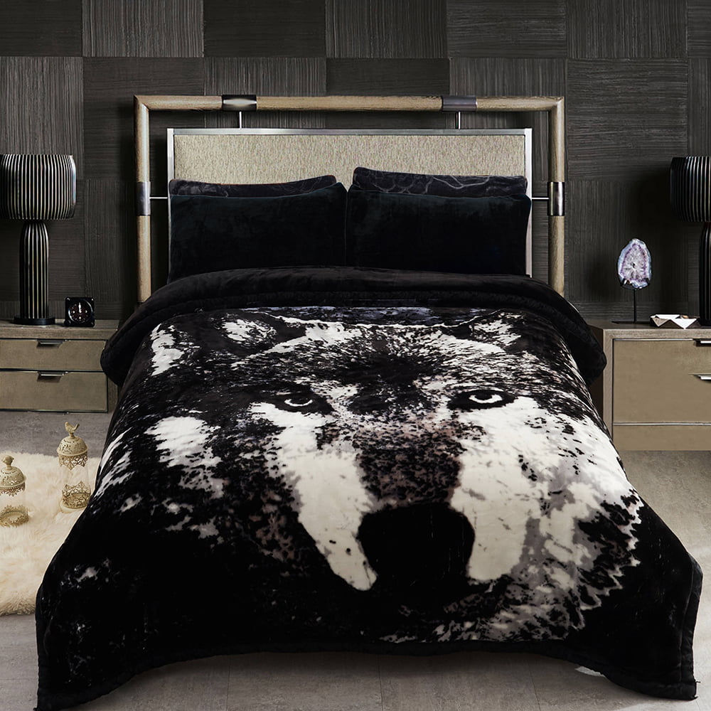 Winter Wram Plush Fleece Korean Mexican Blanket For Bed Floral Animal Printed Heavy Thick 10Lbs 2 Ply King 86x92 Walmartcom Walmartcom