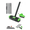 Green, variant on 3 in 1 Scrub Brush with Long Handle, Weed Brush Combo Set with Detachable Handle, Deck Scrub Brush for Patio, Pavers, Driveway, Walkway, Stone Joints