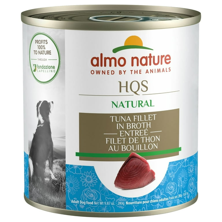 Almo Nature HQS Natural Dog Additive Free Tuna Fillet Canned Dog Food Almo Nature HQS Natural Dog Additive Free Tuna Fillet Canned Dog Food