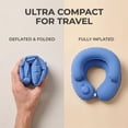 thumbnail image 4 of MMJ Inflatable Travel Neck Pillow Double Layer U Shape Press Pump with Milk Velvet Cover Washable Portable, 4 of 9