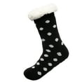 thumbnail image 6 of Treehouse Knit (2 Pack) Colorful Womens Thick Knit Winter Sherpa Fleece Slipper Socks Grippers, 6 of 11