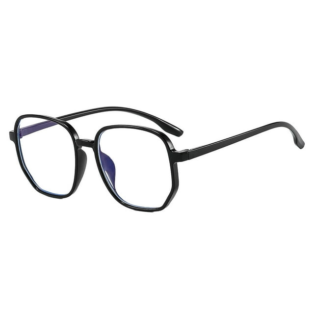 Langgg Large frame anti blue light flat mirror trendy polygonal myopia finished eyeglass frame