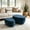Blue, variant on Afuera Living 2-Piece Blue Chenille Storage Ottoman Set with Nesting Design