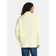 thumbnail image 3 of Time and Tru Women's Ottoman Ribbed Pullover Top with Long Sleeves, Size XS-XXXL, 3 of 5