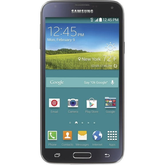 Open Box Total Wireless SAMSUNG Galaxy S5, 16 Black - Prepaid Smartphone