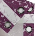 thumbnail image 4 of Ambesonne Autumn Vibes Grommet Curtain, Modern Leaves Branch, 50"x120", Mauve Off White Purple, 4 of 5