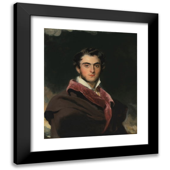 Sir Thomas Lawrence 12x14 Black Modern Framed Museum Art Print Titled - Portrait of Richard Meade, 3rd Earl of Clanwilliam (1795-1879)