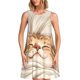 thumbnail image 1 of Balery Sleeping Cat In Blanket Vestidos de verano para mujer con estampado: vestido holgado sin mangas, vestido playero informal y cómodo para días calurosos., 1 of 7