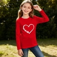 thumbnail image 4 of Annhoo Valentine's Day Tops for Kids Long Sleeve Round Neck Cute Print Graphic Shirts Breathable Clothes, 4 of 5