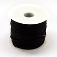 thumbnail image 1 of 1 rollo de cordón satinado de cola de rata de nailon negro de 1,5 mm, 100 yardas/rollo (300 pies/rollo), 1 of 1